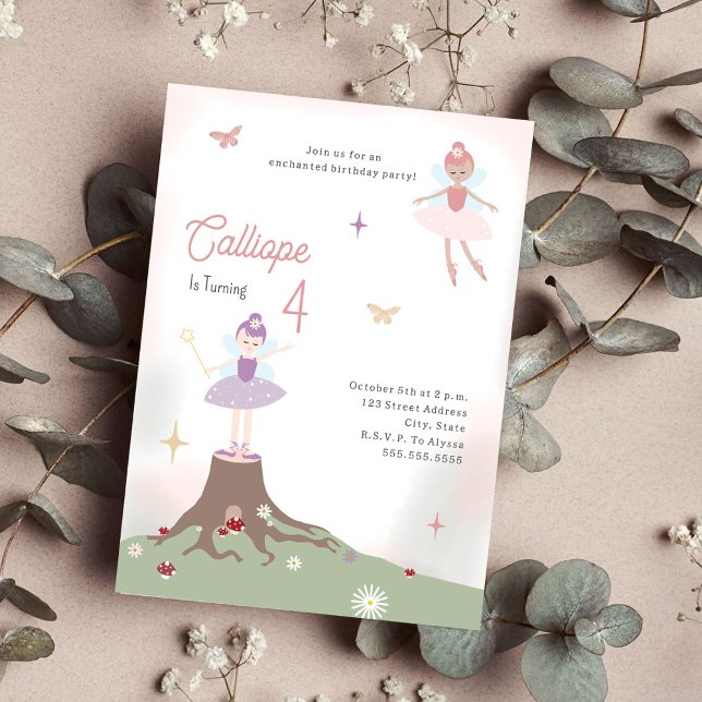 Fairies Woodland Enchanted Birthday Party Invitation (Creator Uploaded)