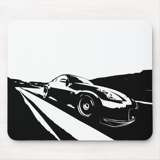 Fairlady 350Z Black Mouse Pad (Front)