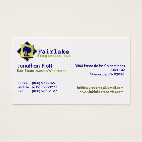 Fairlake Properties: Professional Business Card
