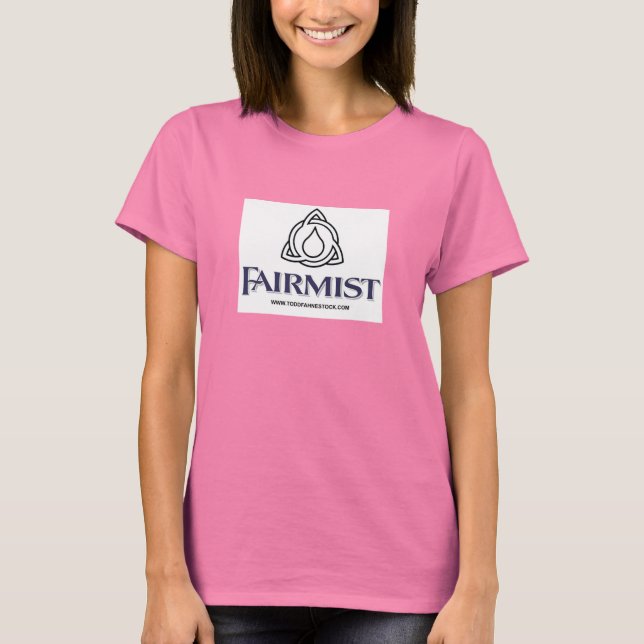 Fairmist T-shirt - Raindrop – Ringblade blue text (Front)