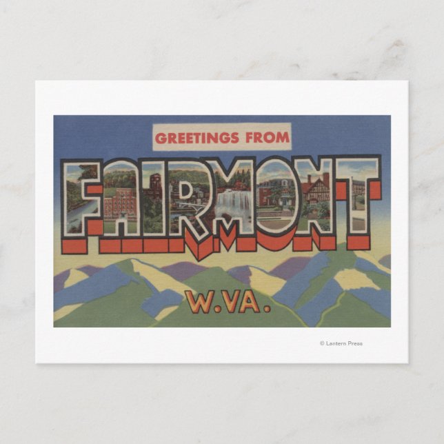Fairmont, West Virginia - Large Letter Scenes Postcard (Front)