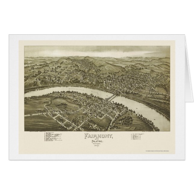 Fairmont, WV Panoramic Map - 1897 (Front Horizontal)