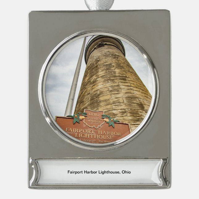 Fairport Harbour Lighthouse Ceramic Ornament (Front)