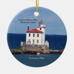 Fairport Harbour West Breakwater Light ornament