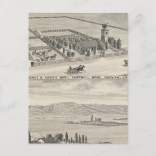 Fairview res, ranches postcard