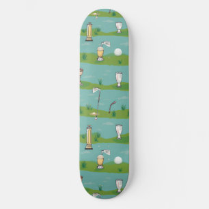 Fairway Finesse: Golf Essentials Pattern Play Skateboard