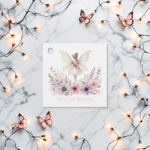 Fairy 1st Birthday Favour Tags