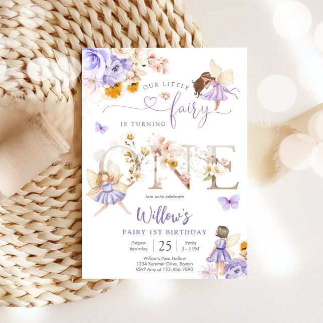 Fairy 1st Birthday Invitation (Creator Uploaded)