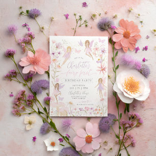 Fairy 1st Birthday Invitation Fairy First Party