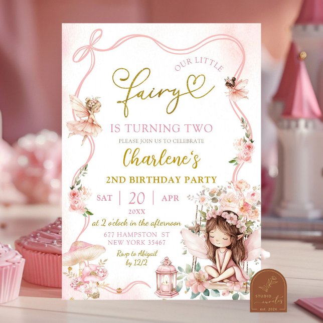 Fairy 2nd Birthday Invitation (Creator Uploaded)