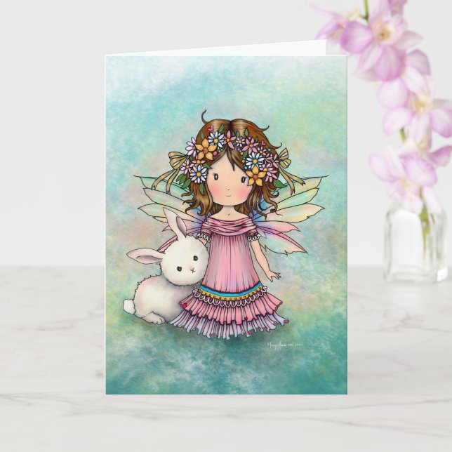Fairy and Bunny Spring Card by Molly Harrison (Orchid)