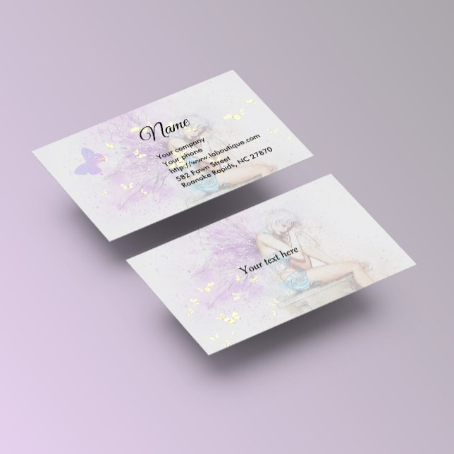 Fairy and Butterflies 2  Business Card (Creator Uploaded)