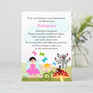 Fairy and Butterflies Birthday Party Invitation