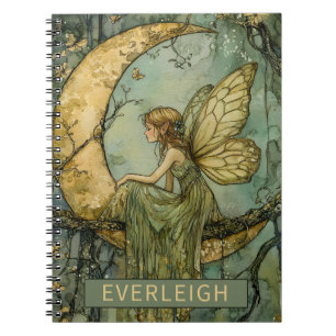 Fairy And Crescent Moon Notebook