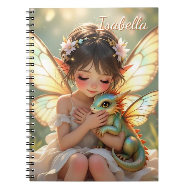 Fairy and Dragon | Chibi Anime Fairy Tale Notebook (Front)