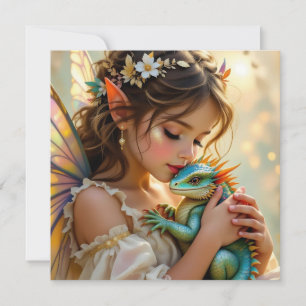 Fairy and Dragon Mystical Girl's   Card