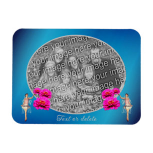 Fairy And Flowers Personalised Add Your Photo  Magnet