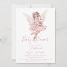 Fairy and Flowers Watercolor Illustrations Shower