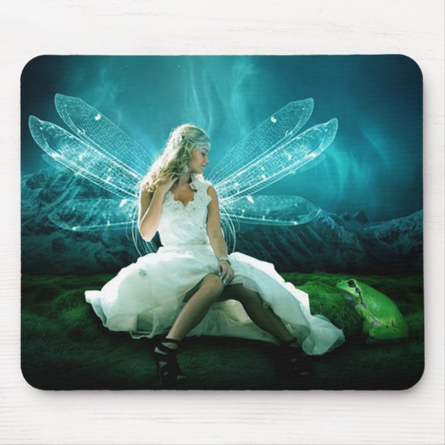Fairy and Frog Mouse Mat (Front)