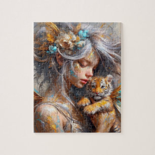 Fairy and her Baby Tiger Fairy Jigsaw Puzzle