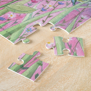 Fairy and Ladybug Puzzle with Tin