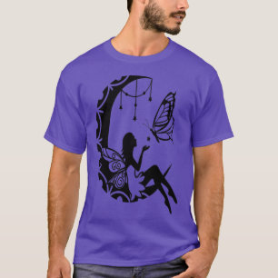 Fairy And Magical Moon Butterfly T-Shirt