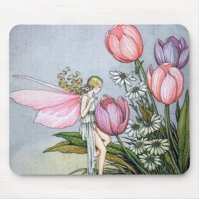 Fairy and Tulips Mouse Pad (Front)