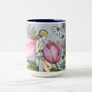 Fairy and Tulips Two Tone Mug