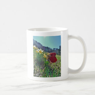 Fairy and yellow flowers coffee mug