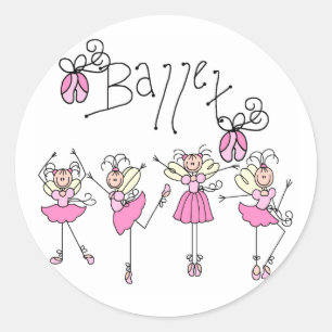 Fairy Angel Ballet Classic Round Sticker