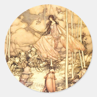 Fairy Arthur Rackham Classic Round Sticker