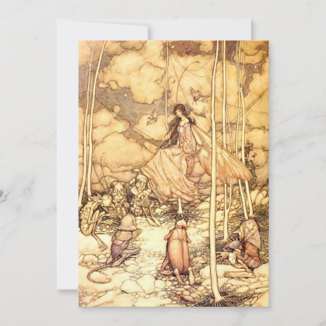 Fairy Arthur Rackham Holiday Card (Front)
