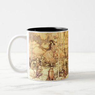 Fairy Arthur Rackham Two-Tone Coffee Mug