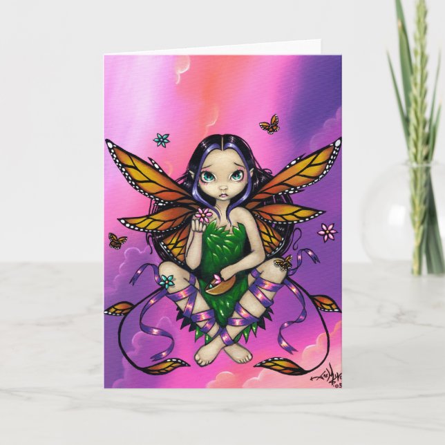 "Fairy at Sunset" Greeting Card (Front)