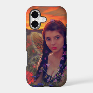 Fairy at Sunset in a field of poppies Fantasy Art
