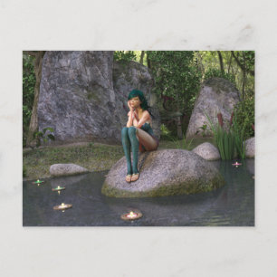 Fairy at the Enchanted Pond Postcard