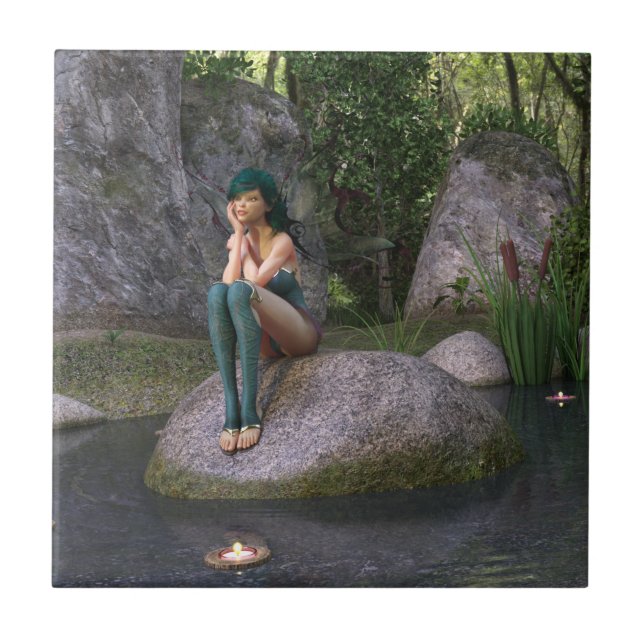 Fairy at the Enchanted Pond Tile (Front)