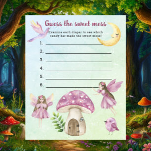 Fairy Baby shower Guess the sweet mess game