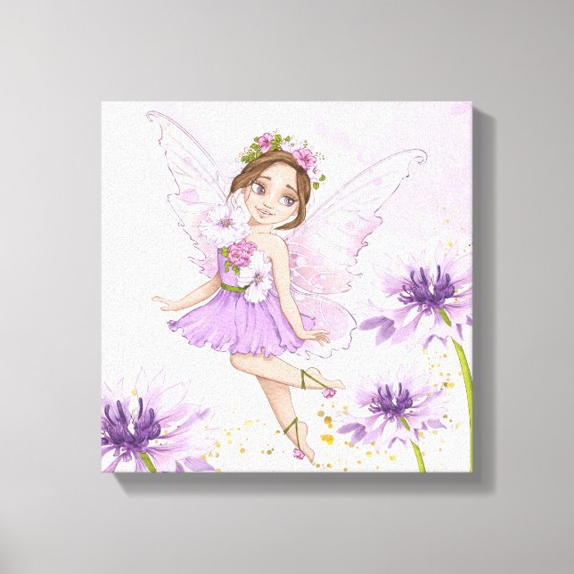 Fairy Baby Shower Illustrations Nursery Decor (Front)