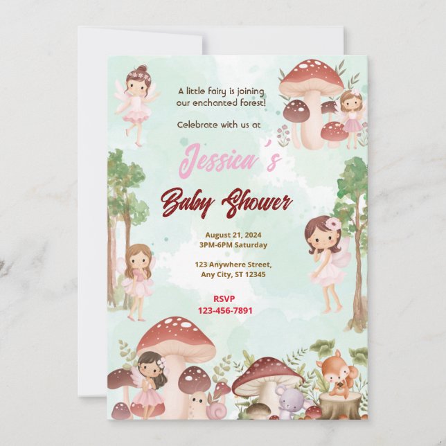 Fairy Baby Shower Invitation (Front)