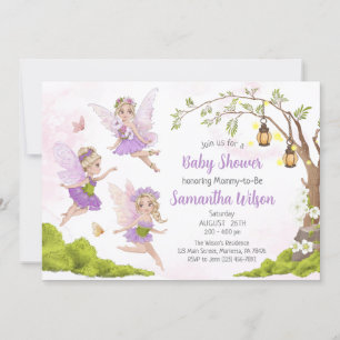 Fairy Baby Shower Invitation Floral Fairy Shower