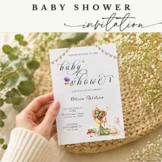  Fairy Baby Shower Invitation Girl