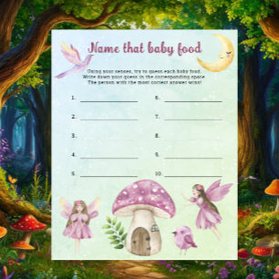 Fairy baby shower - Name that baby food