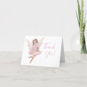 Fairy Baby Shower Watercolor Thank You  