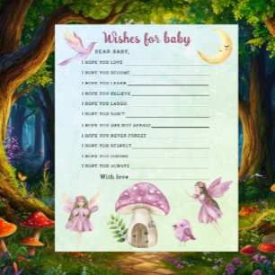 Fairy baby shower - wishes for baby