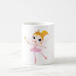 Fairy Ballerina with Magic Wand and Wings Coffee Mug