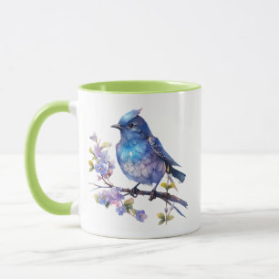 Fairy Bird Flowers watercolor Clipart-73611 Mug