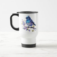 Fairy Bird Flowers watercolor Clipart-73611