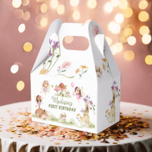 Fairy Birthday 1st Enchanted Forest Girl Floral Favour Box