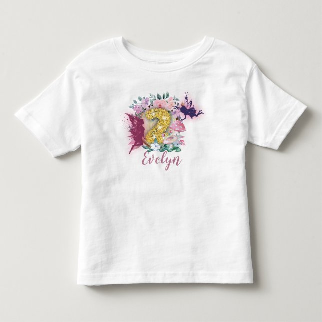 Fairy Birthday 2nd Birthday Shirt (Front)